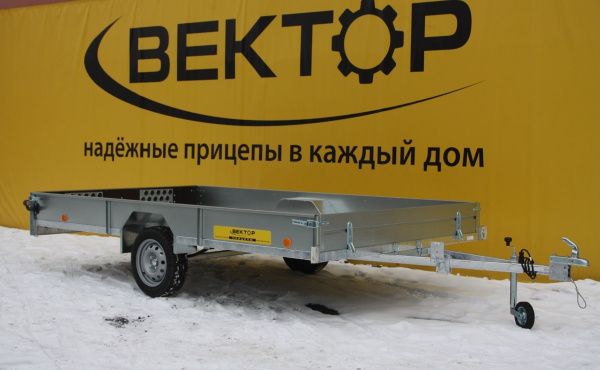 Прицеп ЛАВ-81012В с узкой осью (1780 мм) с каркасом и тентом с аэродинамическим скосом