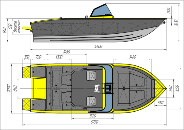 Катер Триера 540 Про