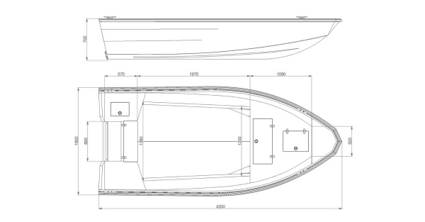 Алюминиевая лодка Windboat 4.2 Evo