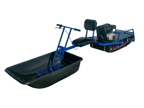 Мотобуксировщик Альбатрос XL8 толкач (с фарой),склизы
