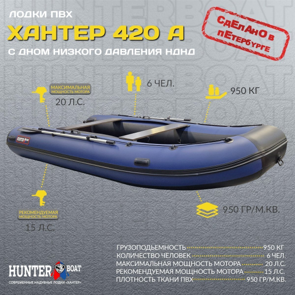Лодка ПВХ Хантер 420А