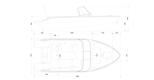 Катер Windboat 4.6 DC EvoFish