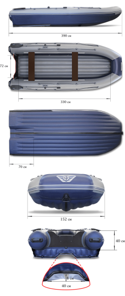Лодка ПВХ Флагман DK 390 Igla Jet