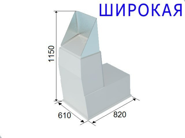 Консоль палубная ШИРОКАЯ со стеклом (только основа)